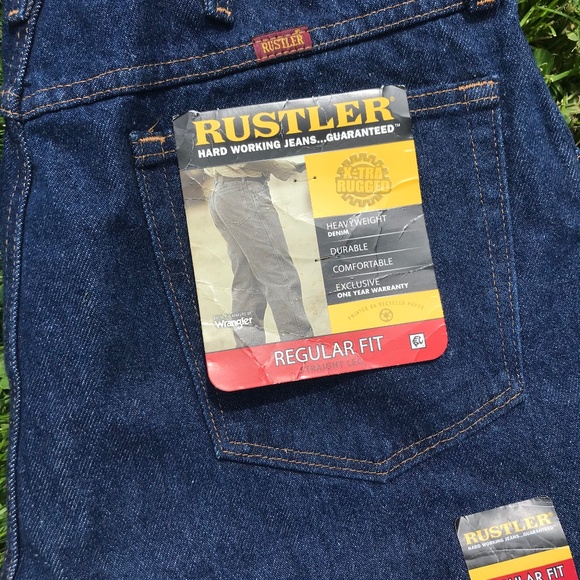 🍂3/50$!! NWT Rustler Regular Fit Work Jeans - Picture 1 of 8